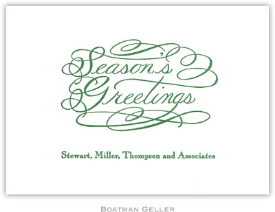 Boatman Geller - Season's Greetings Petite-Sized Letterpress Flat Cards