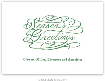 Letterpress Holiday Photo Mount Card (Season's Greetings) by Boatman Geller