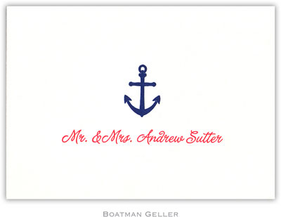 Boatman Geller - Anchor Petite-Sized Letterpress Folded Notes