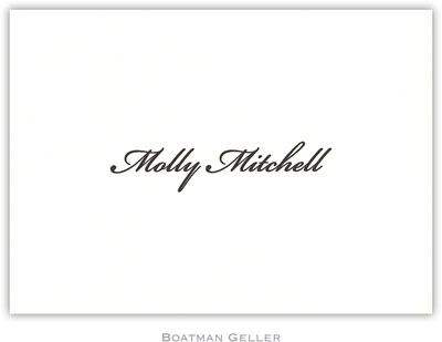 Boatman Geller - Simply Elegant Black Petite-Sized Letterpress Folded Notes