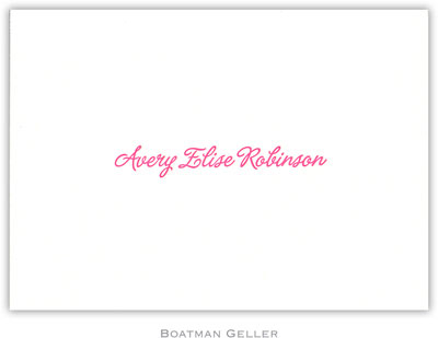 Boatman Geller - Simply Elegant Pink Petite-Sized Letterpress Folded Notes