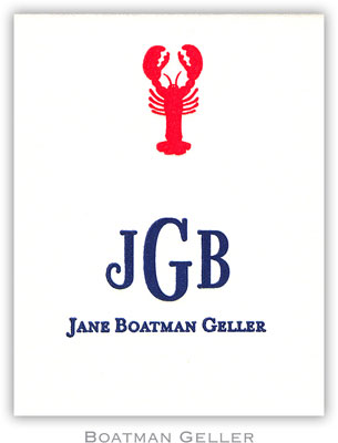 Boatman Geller - Lobster Letterpress Calling Cards/Gift Enclosure Cards