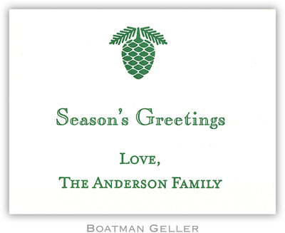 Boatman Geller - Pinecone Letterpress Calling Cards/Gift Enclosure Cards