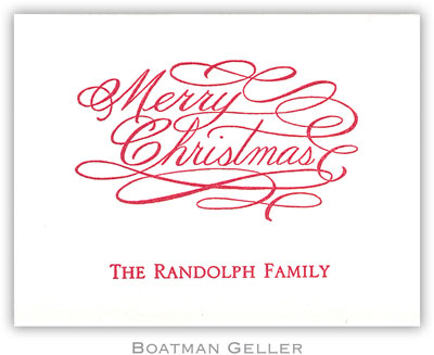 Boatman Geller - Merry Christmas Letterpress Calling Cards/Gift Enclosure Cards