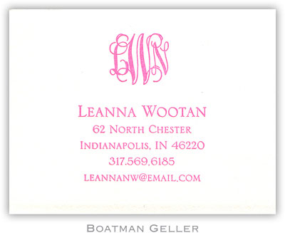 Boatman Geller - Simply Elegant #4 Letterpress Calling Cards/Gift Enclosure Cards