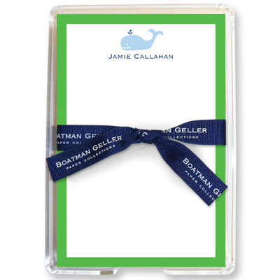 Boatman Geller Memo Sheets with Acrylic Holders - Whale Boatman Geller Memo Sheets with Acrylic Holders - Whale