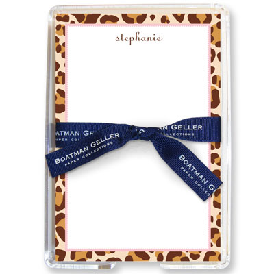 Boatman Geller Memo Sheets with Acrylic Holders - Leopard