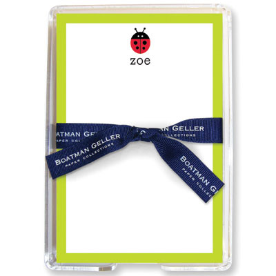 Boatman Geller Memo Sheets with Acrylic Holders - Ladybug