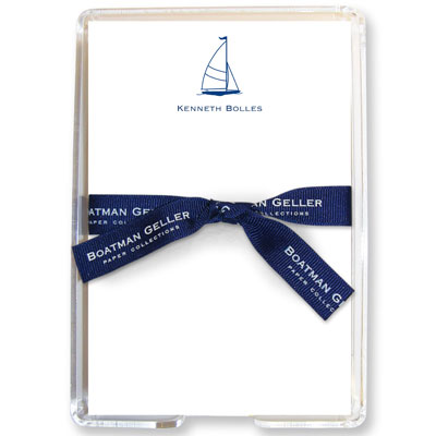 Boatman Geller Memo Sheets with Acrylic Holders - Classic Sailboat