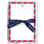 Boatman Geller Memo Sheets with Acrylic Holders - Repp Tie Red & Navy