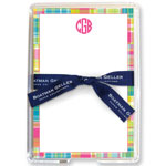 Boatman Geller Memo Sheets with Acrylic Holders - Madras Patch Bright