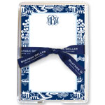 Boatman Geller Memo Sheets with Acrylic Holders - Chinoiserie Navy
