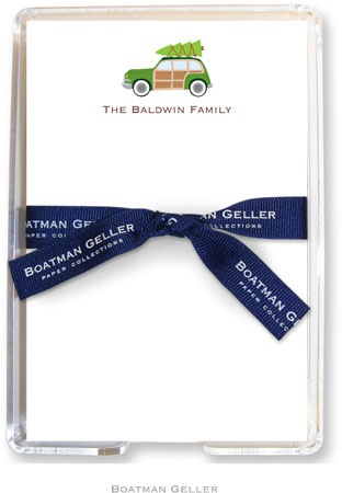 Boatman Geller Memo Sheets with Acrylic Holders - Woody Christmas