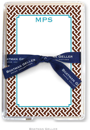 Boatman Geller Memo Sheets with Acrylic Holders - Stella Chocolate Boatman Geller Memo Sheets with Acrylic Holders - Stella Chocolate