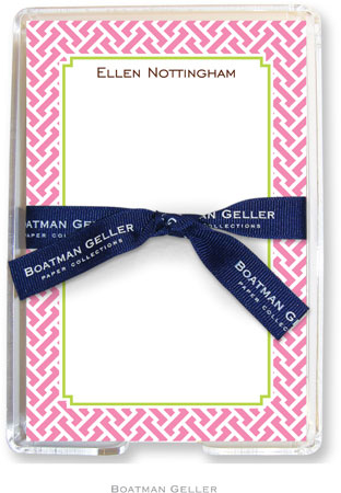 Boatman Geller Memo Sheets with Acrylic Holders - Stella Pink
