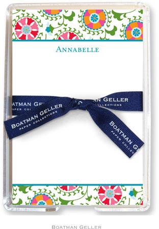 Boatman Geller Memo Sheets with Acrylic Holders - Suzani Boatman Geller Memo Sheets with Acrylic Holders - Suzani