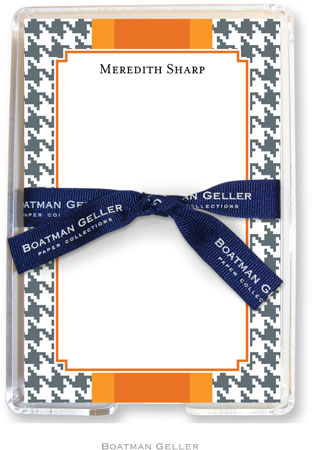 Boatman Geller Memo Sheets with Acrylic Holders - Alex Houndstooth Gray