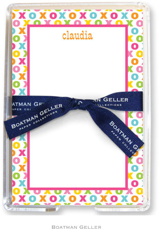 Boatman Geller Memo Sheets with Acrylic Holders - Hugs and Kisses