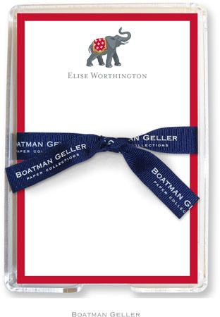 Boatman Geller Memo Sheets with Acrylic Holders - Elephant Holiday Boatman Geller Memo Sheets with Acrylic Holders - Elephant Holiday
