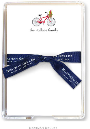 Boatman Geller Memo Sheets with Acrylic Holders - Bicycle Holiday Boatman Geller Memo Sheets with Acrylic Holders - Bicycle Holiday