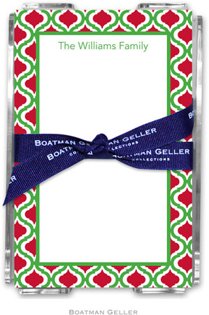 Boatman Geller Memo Sheets with Acrylic Holders - Kate Kelly & Red Boatman Geller Memo Sheets with Acrylic Holders - Kate Kelly & Red