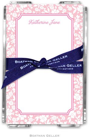 Boatman Geller - Create-Your-Own Memo Sheets With Acrylic Holder (Petite Flower)