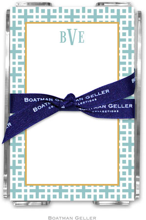 Boatman Geller Memo Sheets with Acrylic Holders - Lattice Slate Boatman Geller Memo Sheets with Acrylic Holders - Lattice Slate