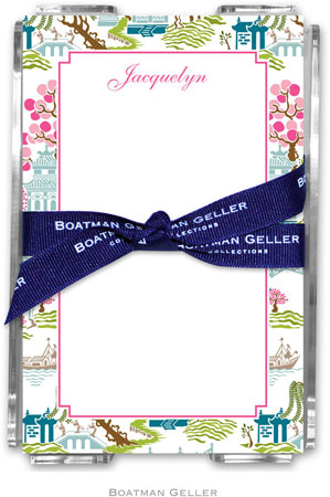Boatman Geller Memo Sheets with Acrylic Holders - Chinoiserie Spring