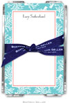 Boatman Geller Memo Sheets with Acrylic Holders - Coral Repeat Teal