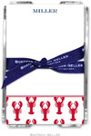 Boatman Geller Memo Sheets with Acrylic Holders - Lobsters Red