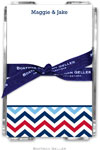 Boatman Geller Memo Sheets with Acrylic Holders - Chevron Blue & Red