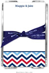 Boatman Geller Memo Sheets with Acrylic Holders - Chevron Blue & Red Boatman Geller Memo Sheets with Acrylic Holders - Chevron Blue & Red