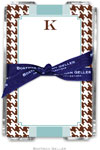 Boatman Geller Memo Sheets with Acrylic Holders - Alex Houndstooth Chocolate