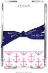 Boatman Geller Memo Sheets with Acrylic Holders - Anchors Pink