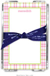 Boatman Geller Memo Sheets with Acrylic Holders - Miller Check Pink & Green