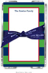 Boatman Geller Memo Sheets with Acrylic Holders - Rugby Navy & Kelly