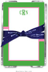 Boatman Geller Memo Sheets with Acrylic Holders - Stripe Kelly & Bubblegum