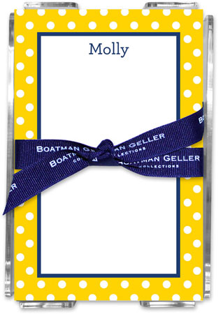 Boatman Geller - Create-Your-Own Memo Sheets With Acrylic Holder (Polka Dot)