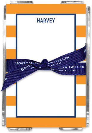 Boatman Geller - Create-Your-Own Memo Sheets With Acrylic Holder (Awning Stripe)