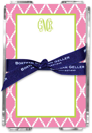 Boatman Geller - Create-Your-Own Memo Sheets With Acrylic Holder (Bamboo)