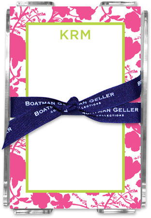 Boatman Geller - Create-Your-Own Memo Sheets With Acrylic Holder (Eliza Floral)