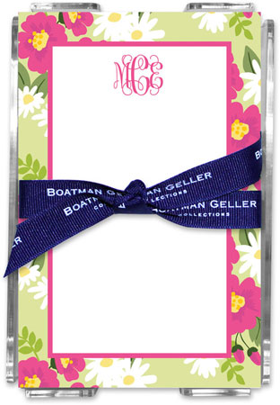 Boatman Geller Memo Sheets with Acrylic Holders - Lillian Floral Bright