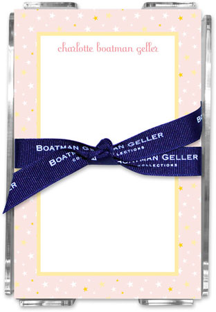 Boatman Geller Memo Sheets with Acrylic Holders - Twinkle Star Light Pink