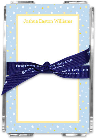 Boatman Geller Memo Sheets with Acrylic Holders - Twinkle Star Light Blue Boatman Geller Memo Sheets with Acrylic Holders - Twinkle Star Light Blue