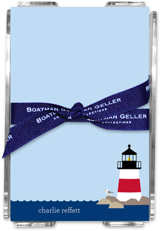 Boatman Geller Memo Sheets with Acrylic Holders - Lighthouse Boatman Geller Memo Sheets with Acrylic Holders - Lighthouse