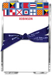 Boatman Geller Memo Sheets with Acrylic Holders - Nautical Flags