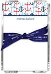 Boatman Geller Memo Sheets with Acrylic Holders - Happy Anchor Blue