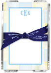 Boatman Geller Memo Sheets with Acrylic Holders - Seersucker Patch Light Blue