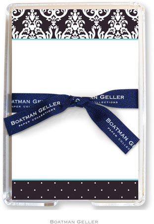 Boatman Geller Memo Sheets with Acrylic Holder - Block Madison Black (Blank)