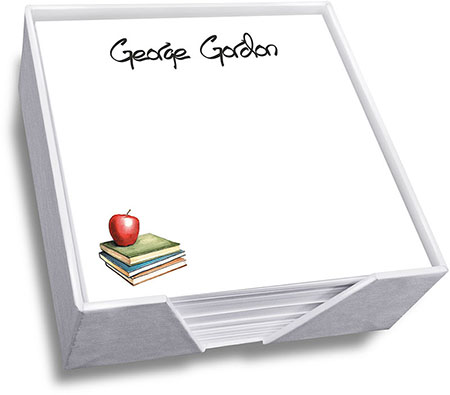 Apple Memo Square with Holder by Embossed Graphics Apple Memo Square with Holder by Embossed Graphics